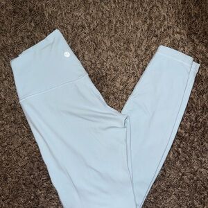 lululemon athletica Blue Leggings with Textured Fabric and Full Length